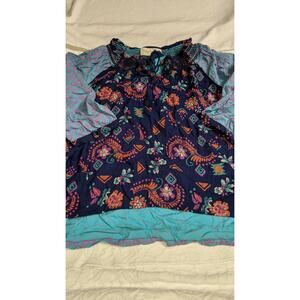 Red Camel Girls Sz. XL Blue Multi Design Blouse. Lightweight, Pretty
